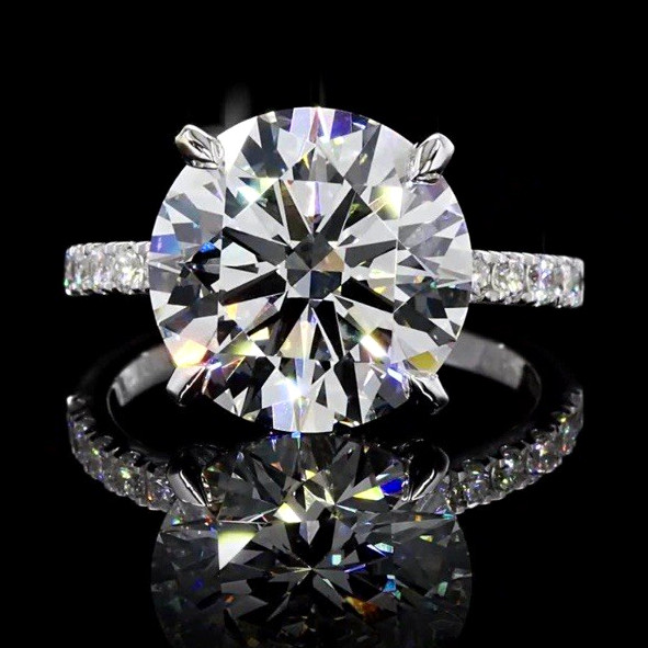 14k White Gold 5.50Ct IGI Certified Round Diamond Engagement Ring Women’s Size 7 14k White Gold 5.50Ct IGI Certified Round Diamond Engagement Ring Women’s Size 7