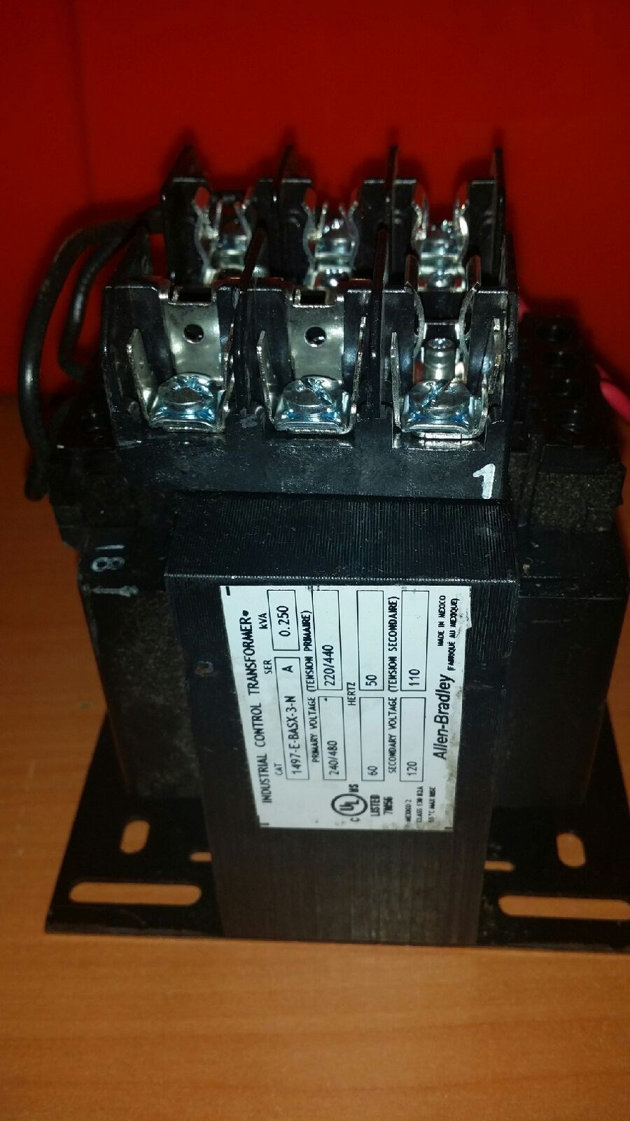 ALLEN-BRADLEY 1497-E-BASX-3-N SER. A INDUSTRIAL CONTROL TRANSFORMER *SHIPS FREE*