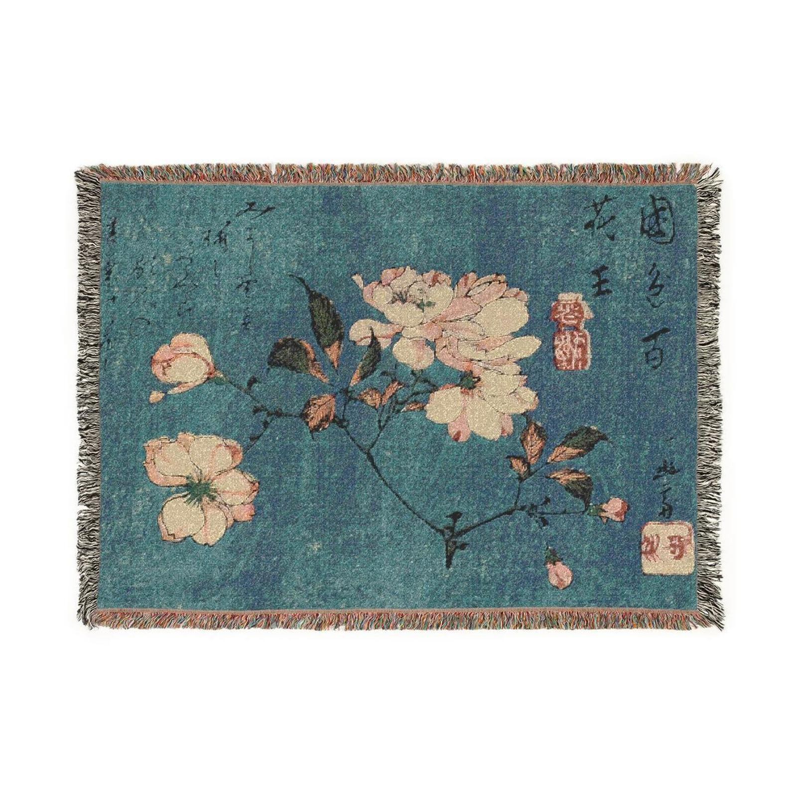 floral branch in blue (52by37) floral branch in blue (52by37)
