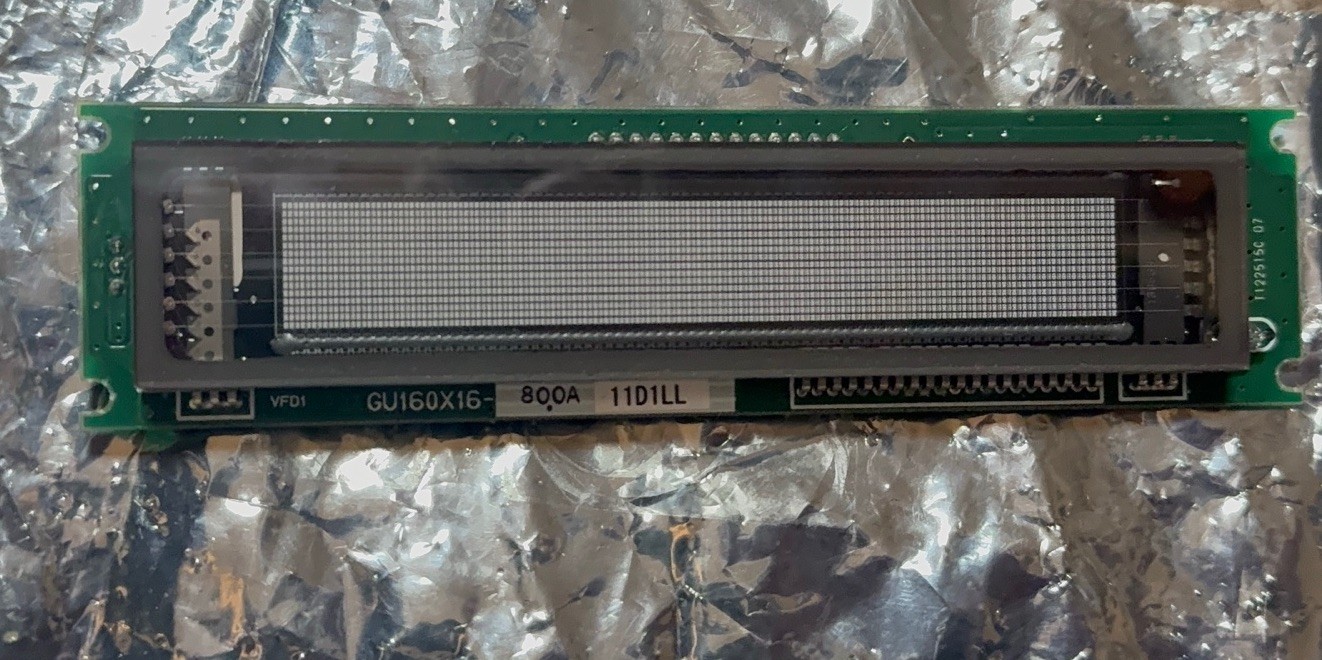 Noritake Itron GU160X16-800A (PW-744-101) Dot Matrix VFD new Open Box
