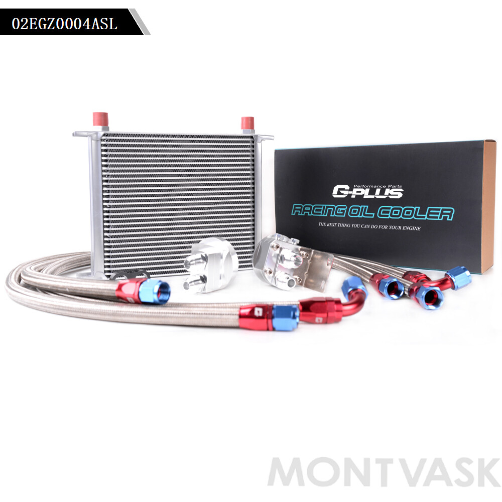 30 Row 10AN Universal Aluminum Engine Oil Cooler + Filter Relocation Kit New 30 Row 10AN Universal Aluminum Engine Oil Cooler + Filter Relocation Kit New