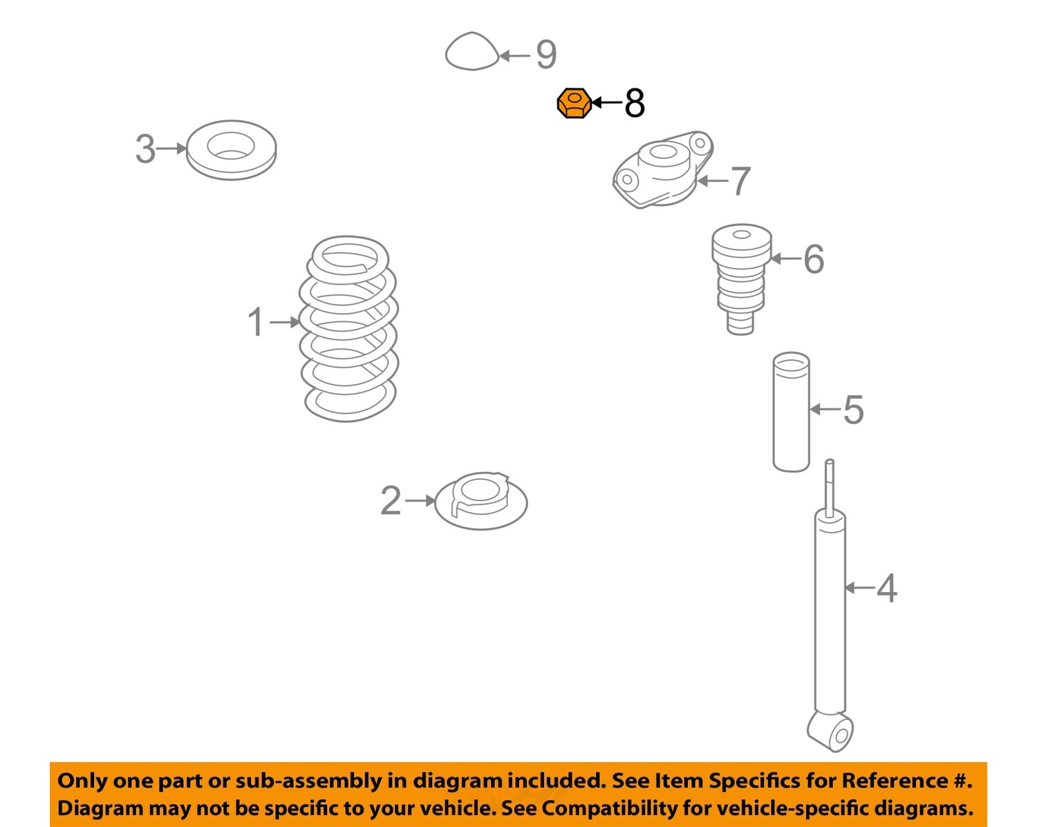 VW VOLKSWAGEN OEM 98-10 Passat Rear Suspension-Top Nut N10304102