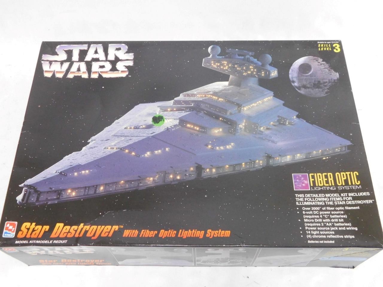 1/422 AMT ERTL Star Wars Star Destroyer Ship & Fiber Optics Plastic Model Kit
