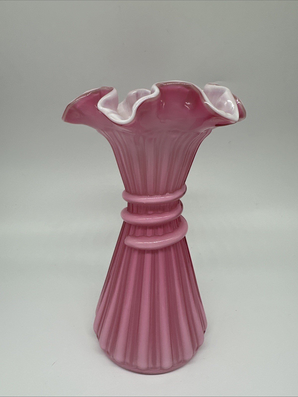 Vintage Fenton Wheat Vase