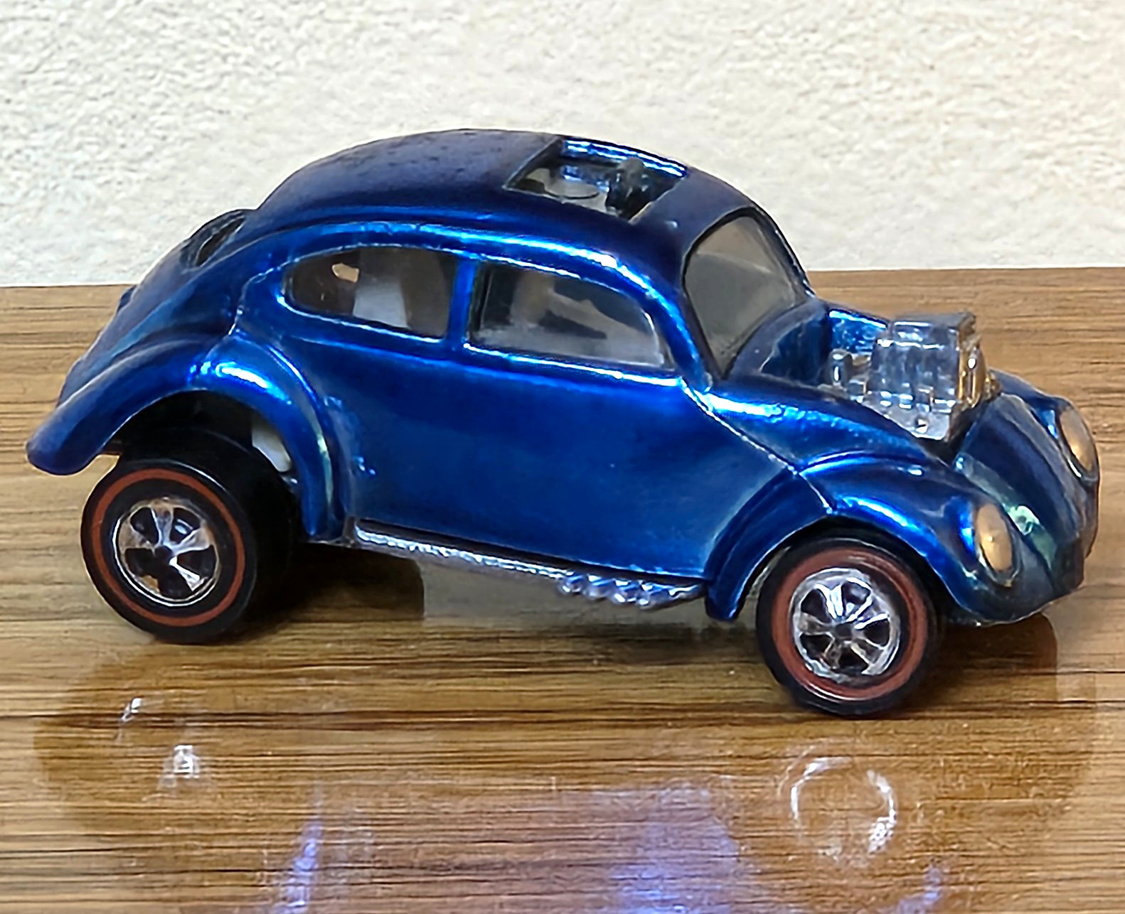 Vintage 1967 Hot Wheels Redline Custom  Volkswagen, Blue, Diecast Car