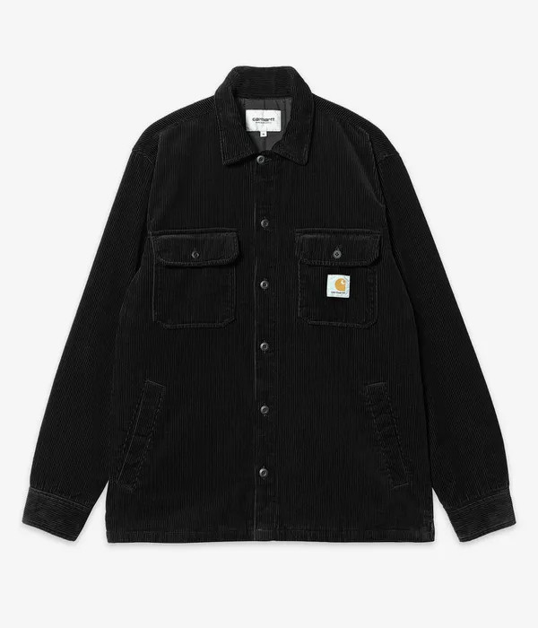 Carhartt WIP Whitsome Shacket Shirt Jacket Lined Corduroy Black Men\'s Size L