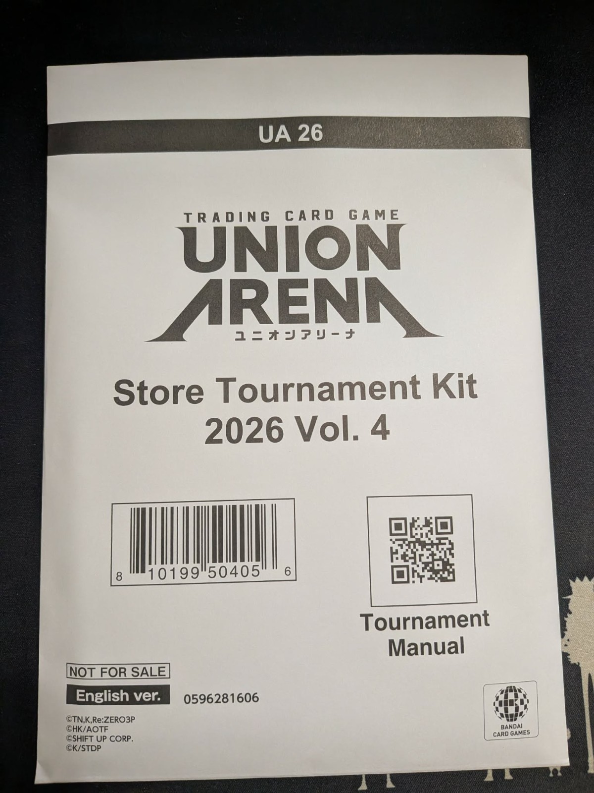 Union Arena Store Tournament Kit 2026 Vol. 4 Factory Sealed Bandai