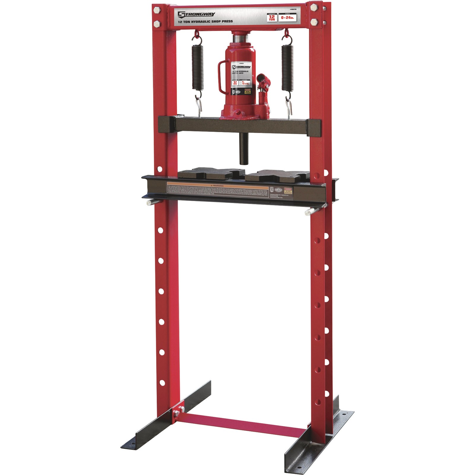 Strongway Hydraulic Shop Press, 12-Ton Capacity, H-Frame Press, Automotive Shop Strongway Hydraulic Shop Press, 12-Ton Capacity, H-Frame Press, Automotive Shop