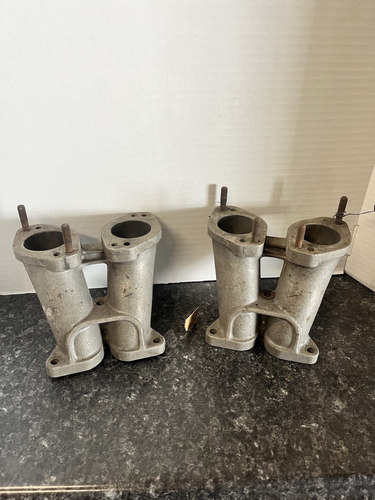 Porsche 912 356 SOLEX 40 PII-4 Manifold Pair CARBURETOR INTAKE Carb Porsche 912 356 SOLEX 40 PII-4 Manifold Pair CARBURETOR INTAKE Carb