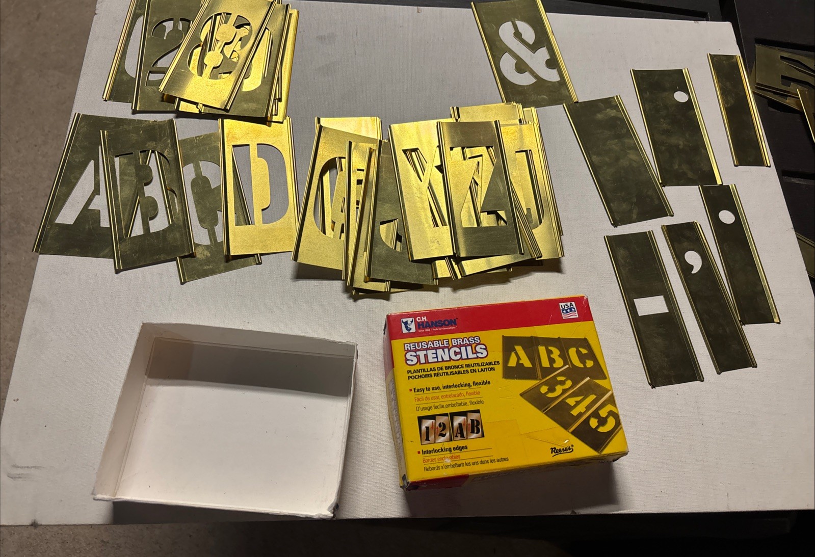 C.H. Hanson Brass 6A32 Stencils A-Z, 0-10 +18 Symbols C.H. Hanson Brass 6A32 Stencils A-Z, 0-10 +18 Symbols