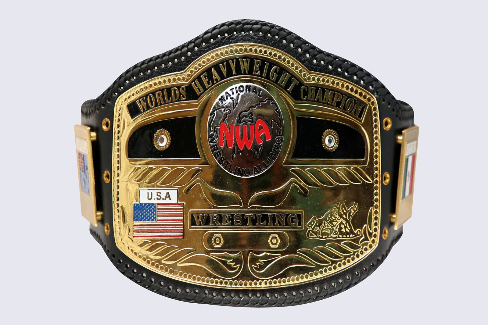 NWA DOMED GLOBE WORLD HEAVYWEIGHT CHAMPIONSHIP REPLICA BELT 4MM Zinc Adult size