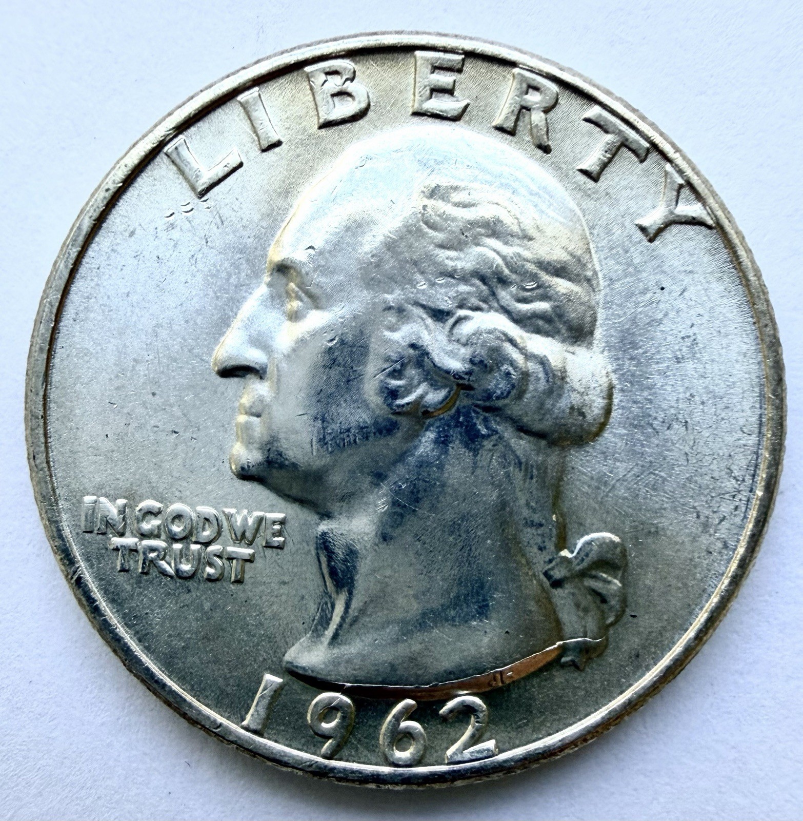 1962 D Uncirculated Washington Quarter 25¢ 90% Silver Quarter US Silver Quarter