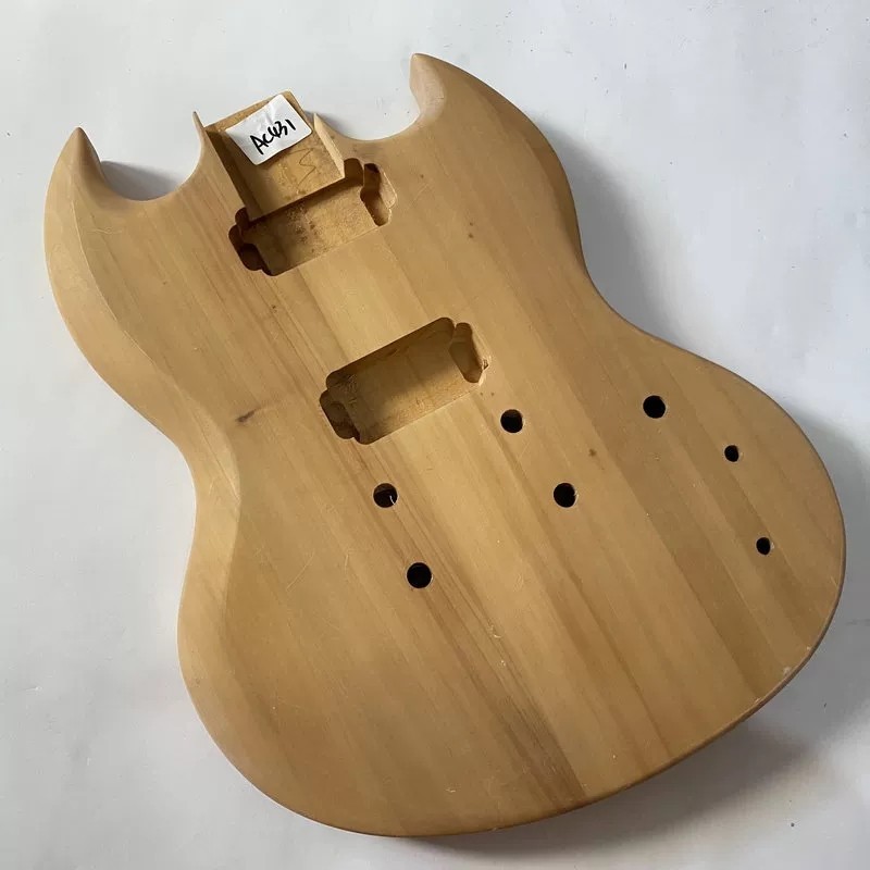 SG Electric Guitar Body HH Dual Humbucker Natural Raw Wood DIY AC431