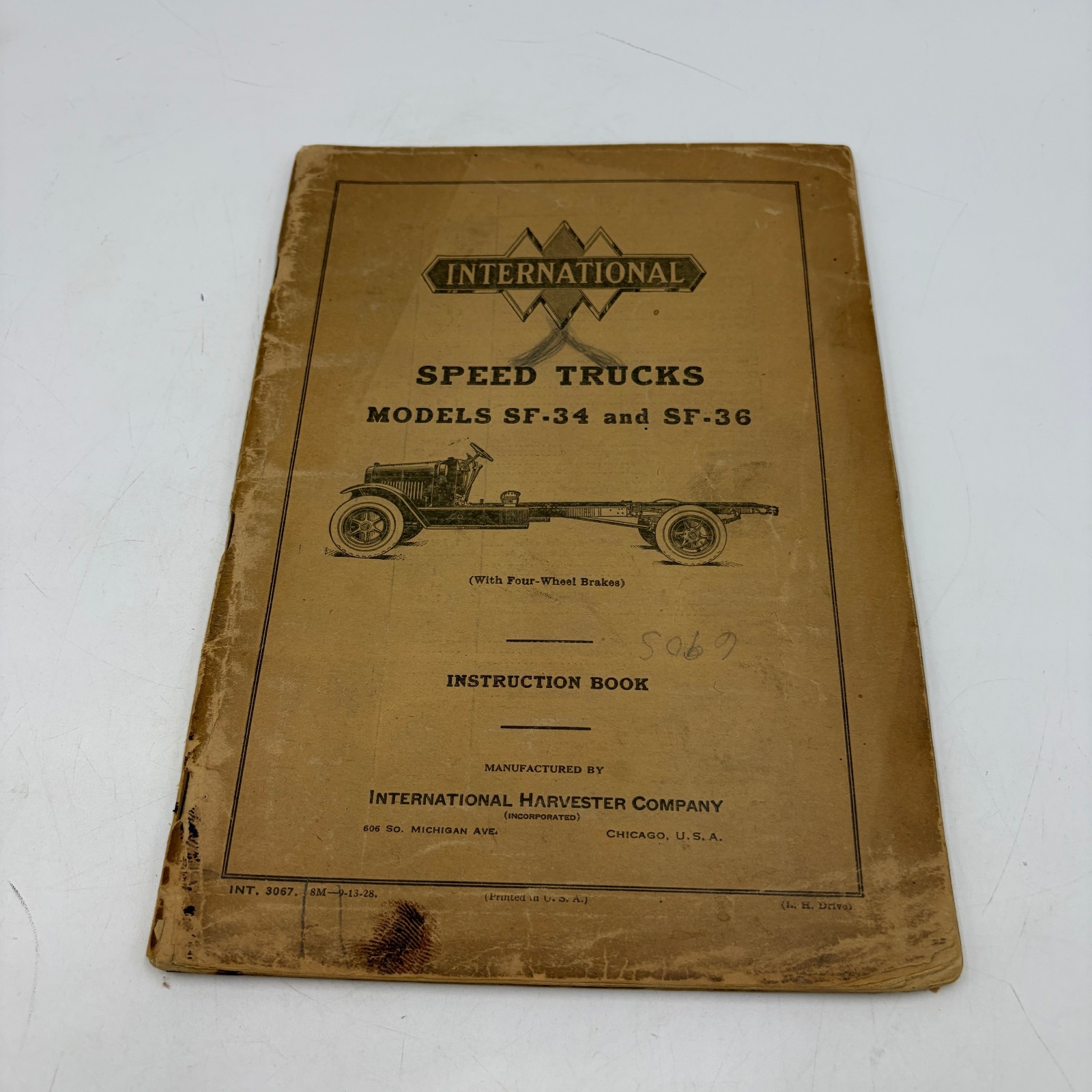 INTERNATIONAL SPEED TRUCKS TRUCK MANUAL MODEL SF-34 & SF-36 RARE 1928 INTERNATIONAL SPEED TRUCKS TRUCK MANUAL MODEL SF-34 & SF-36 RARE 1928