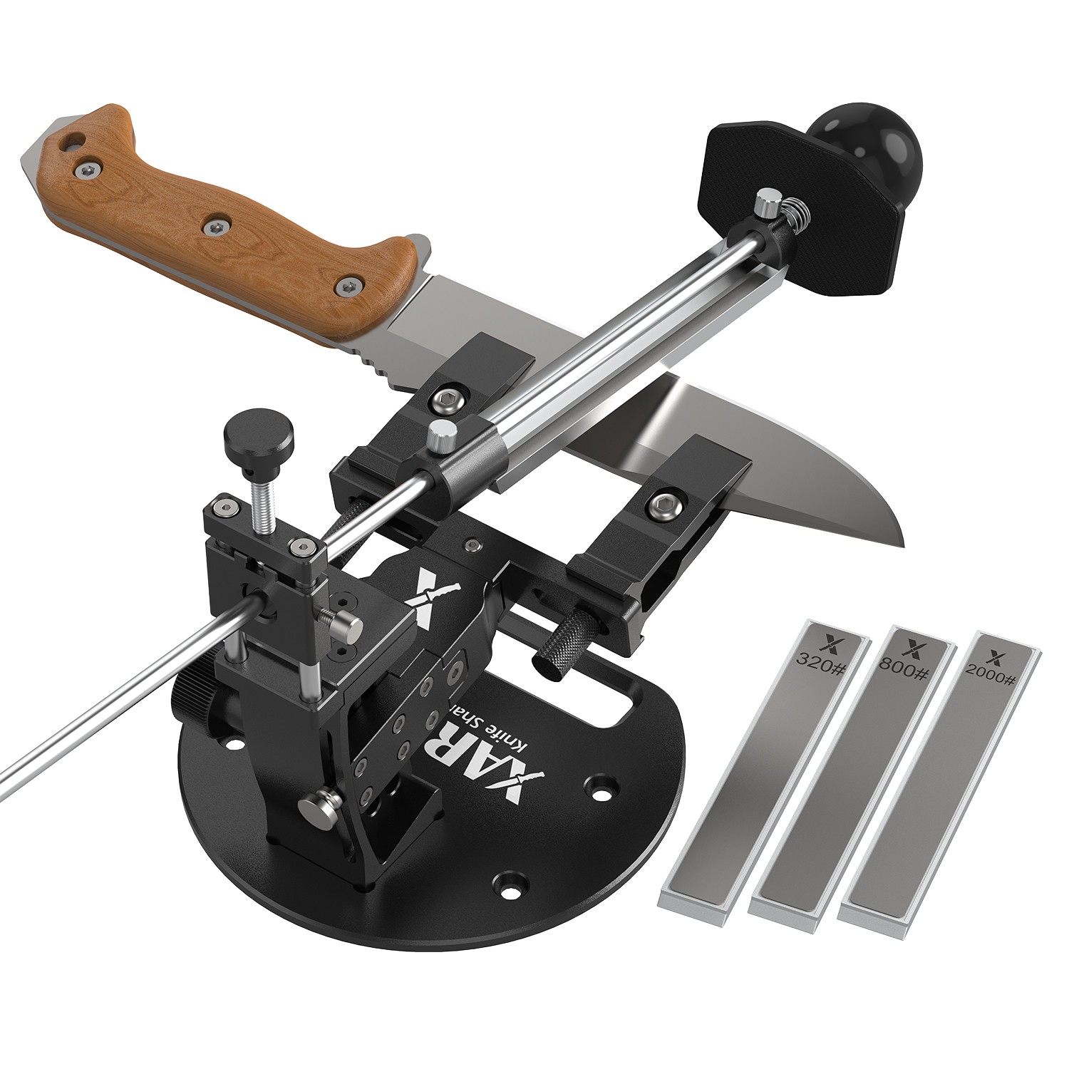 NEW XARILK GEN4 Knife Sharpening System 360 Flip Rotation 3 Diamond 320 800 2000