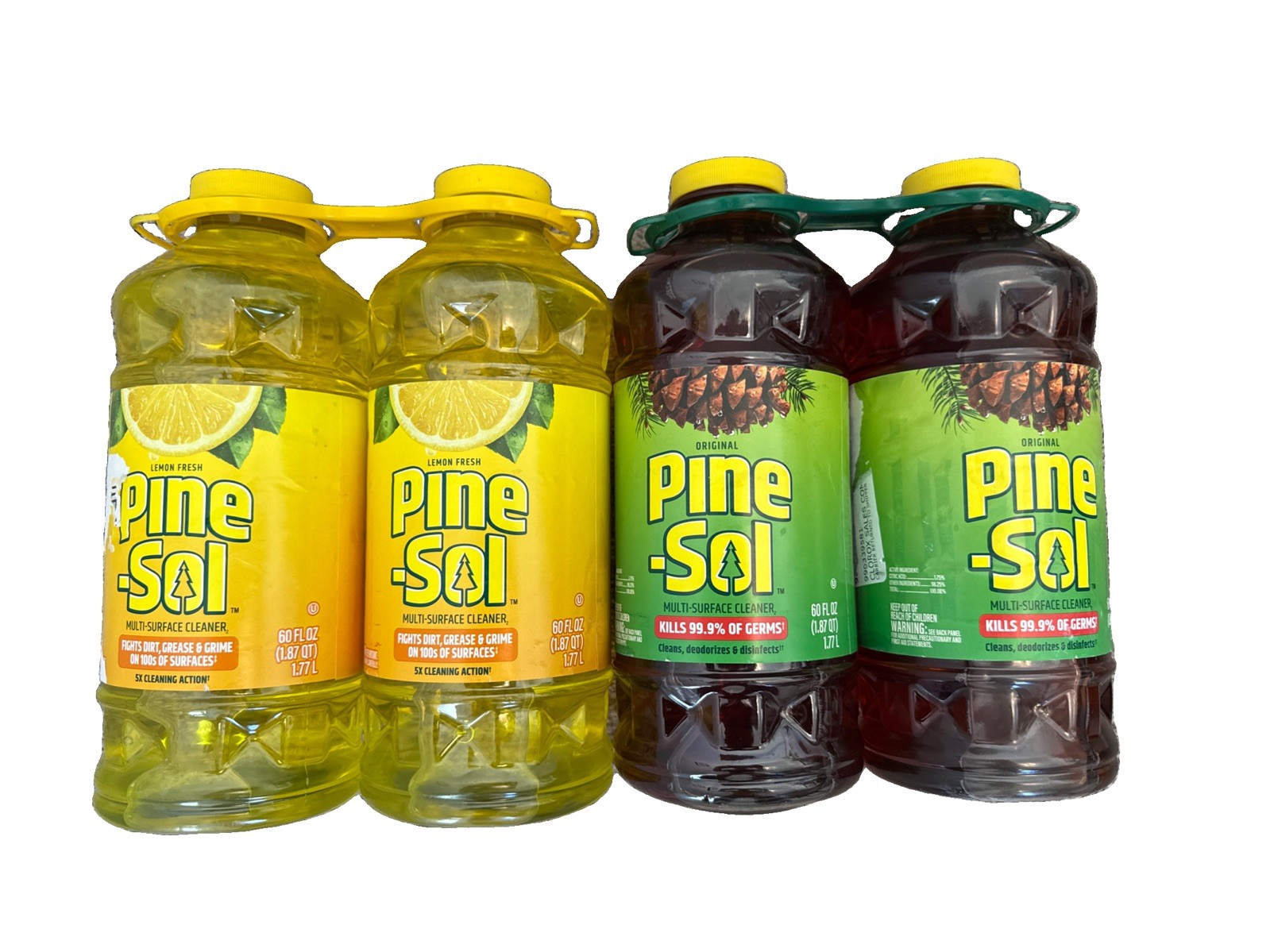4 Pine-Sol Multi-Surface Cleaner, Lemon And Original 60 fl oz