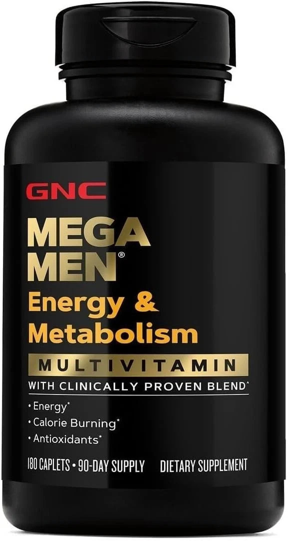 GNC Mega Men Energy and Metabolism Multivitamin Caplets, 180 ct. GNC Mega Men Energy and Metabolism Multivitamin Caplets, 180 ct.