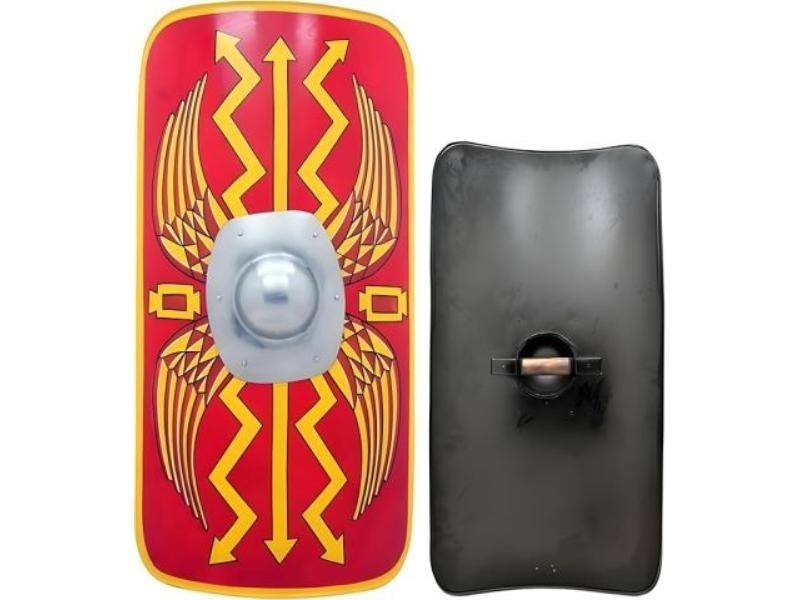 Red Medieval Warrior Functional Medieval Roman Armor Legion Shield 18G Steel Red Medieval Warrior Functional Medieval Roman Armor Legion Shield 18G Steel
