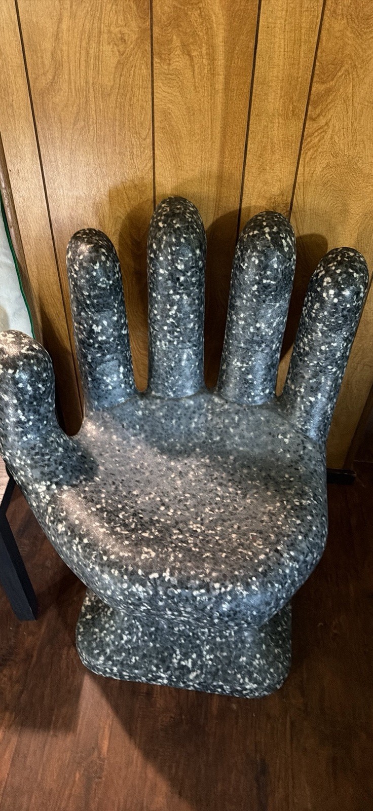 Rare Authentic 1970s Rotonics Molding Inc Hand Chair Faux Granite