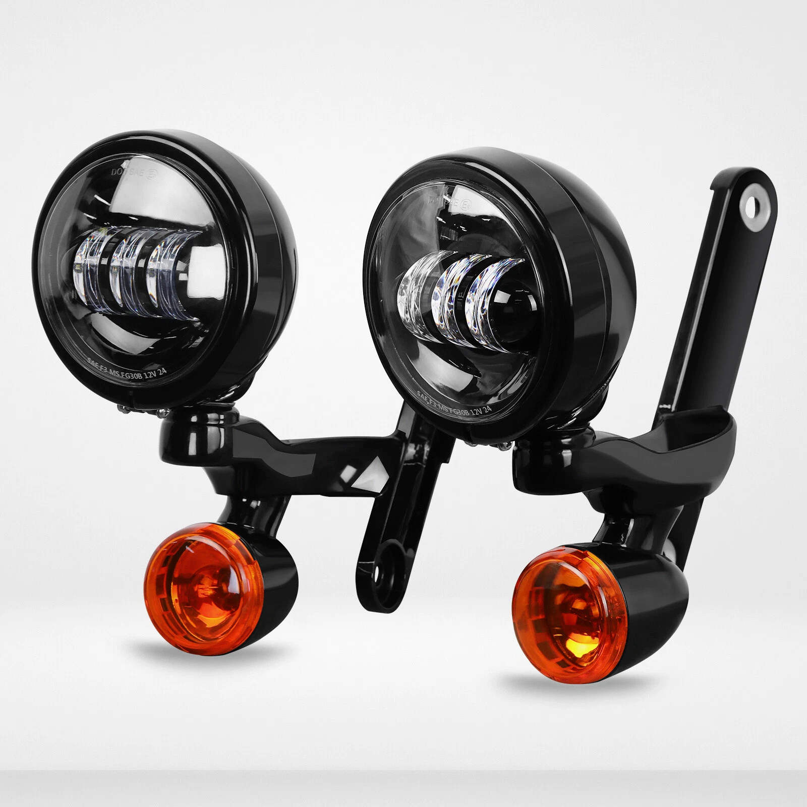 For Harley Street Glide 1994-2023 US LED Spot Fog Light Turn Signal Assembly Fit