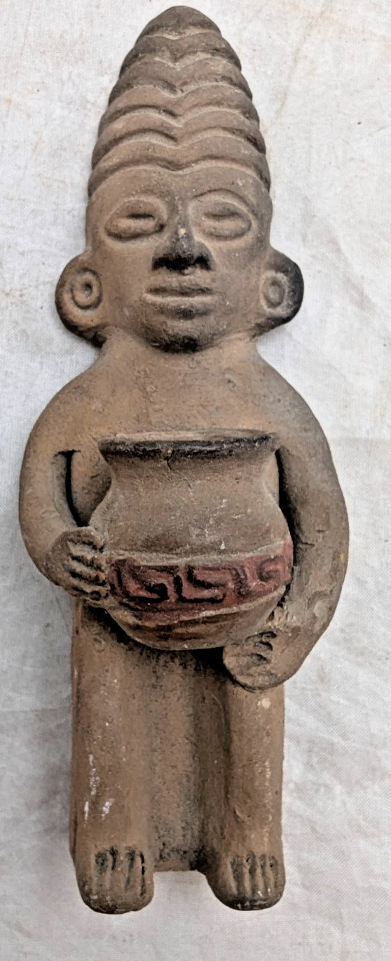Antique Pre-Columbian Style Pottery Figure Sculpture Primitive Effigy 5\