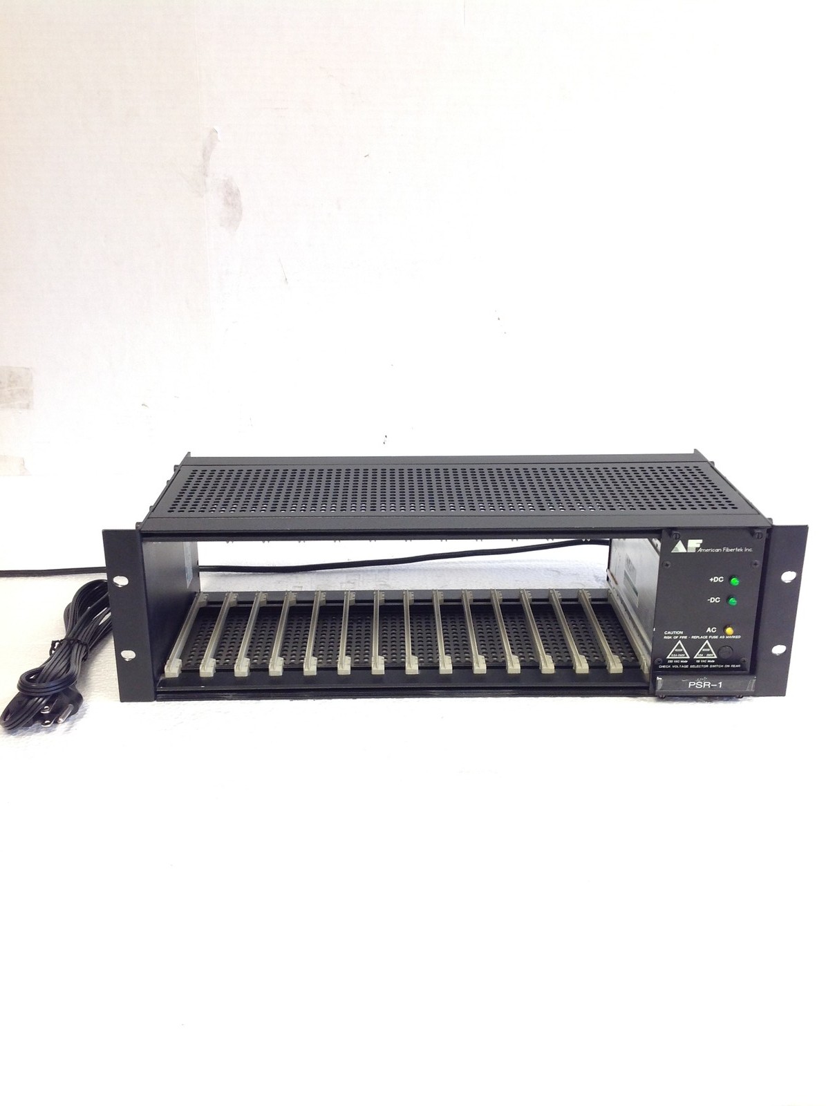 American Fibertek SR-20  Sub Rack Frame w/ Power Supply PSR-1, WORKS 