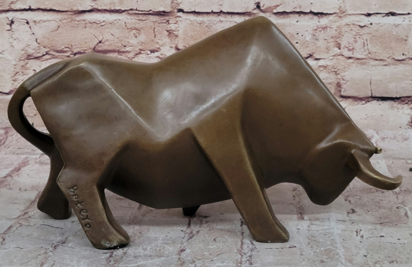 Modern Art Abstract Bull Bronze Figurine BOTERO Statue Sculpture Figurine Decor
