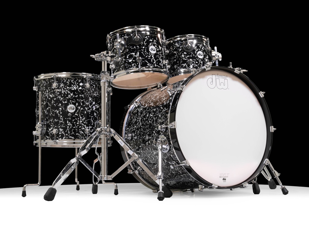 DW Design Series 4pc Shell Pack - Black Lightning - Limited DW Design Series 4pc Shell Pack - Black Lightning - Limited