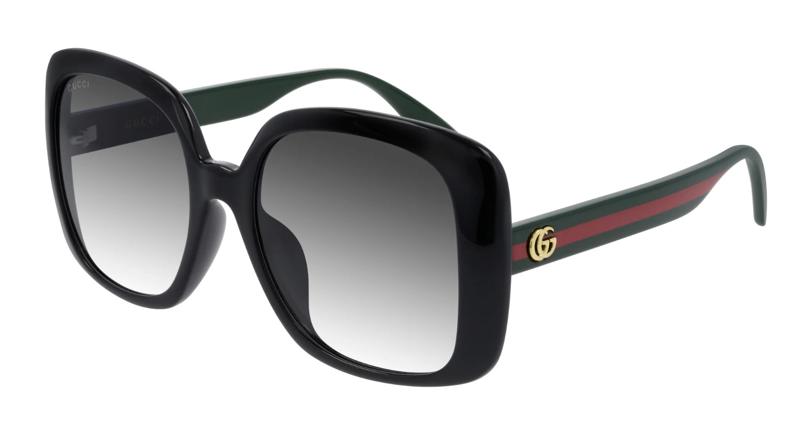 GUCCI GG0714SA 001 Women\'s Designer Black/Grey Green Sunglasses 56mm