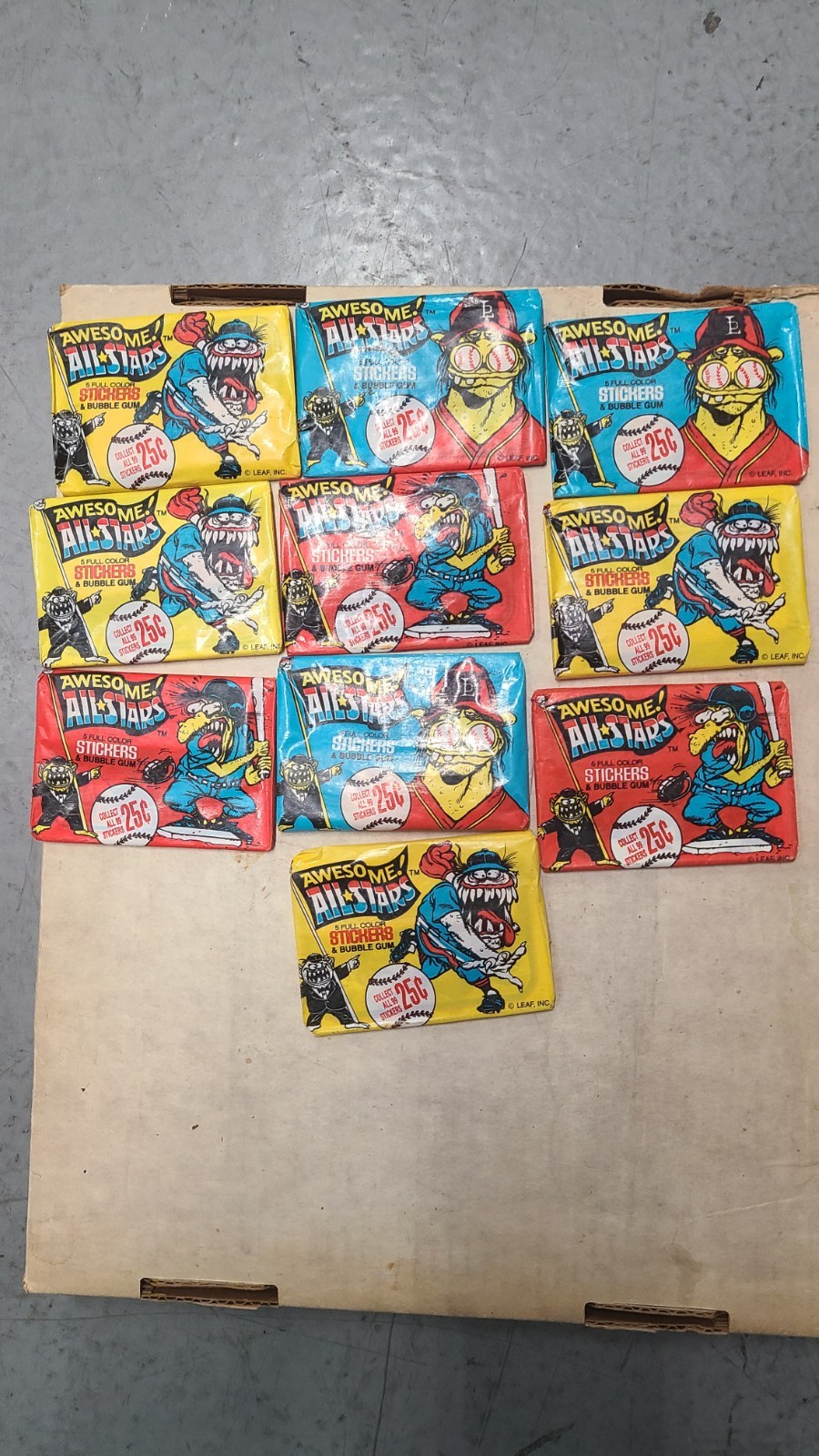 1988 Leaf Baseball  Awesome All Stars Wax Packs Lot 10 Packs