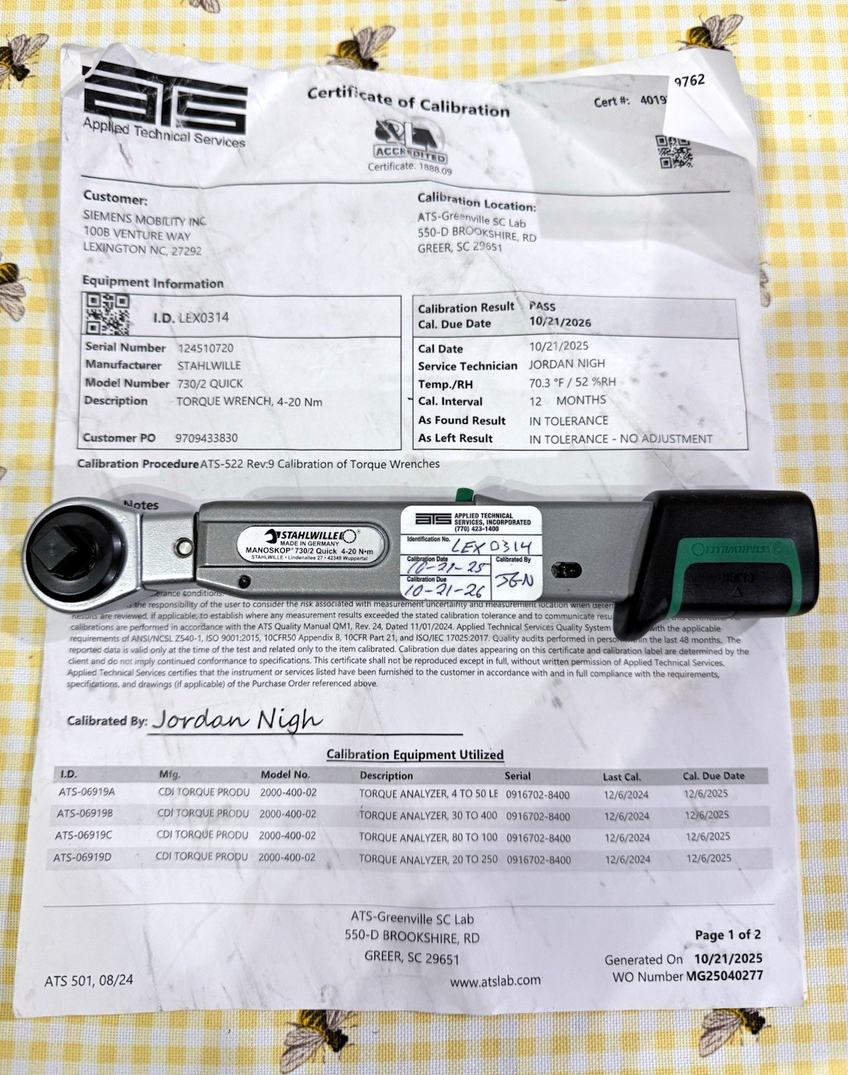 Stahlwille Manoskop 730/2 Quick 3/8in Click Torque Wrench 4-20 Nm Adj