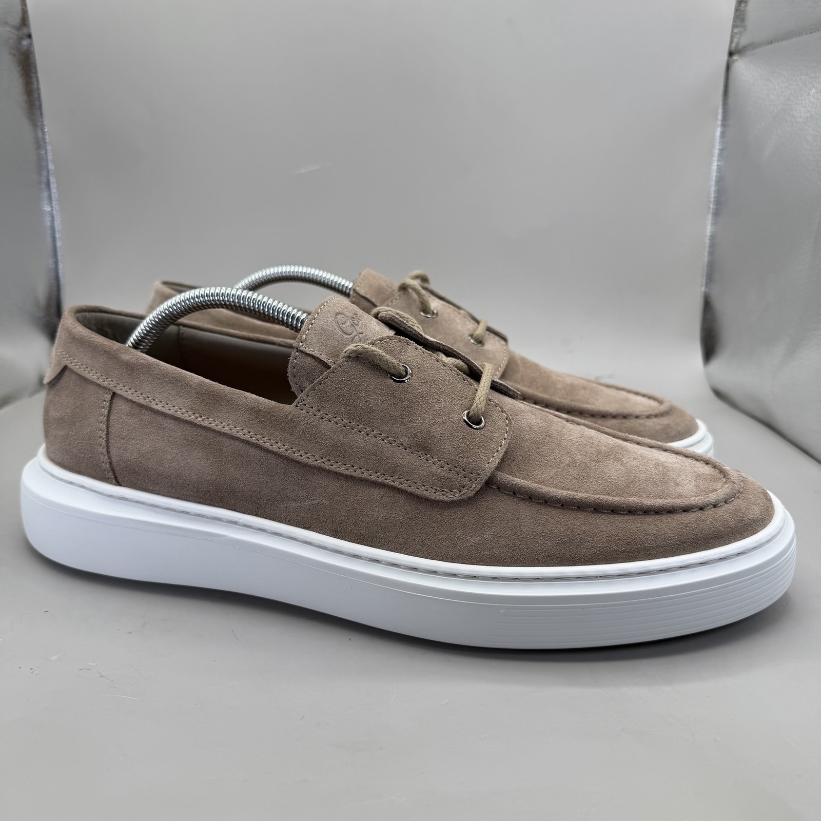 Good Man Brand Portland Premium Boat Shoes Mens US 11 Sand Suede Made In Italy