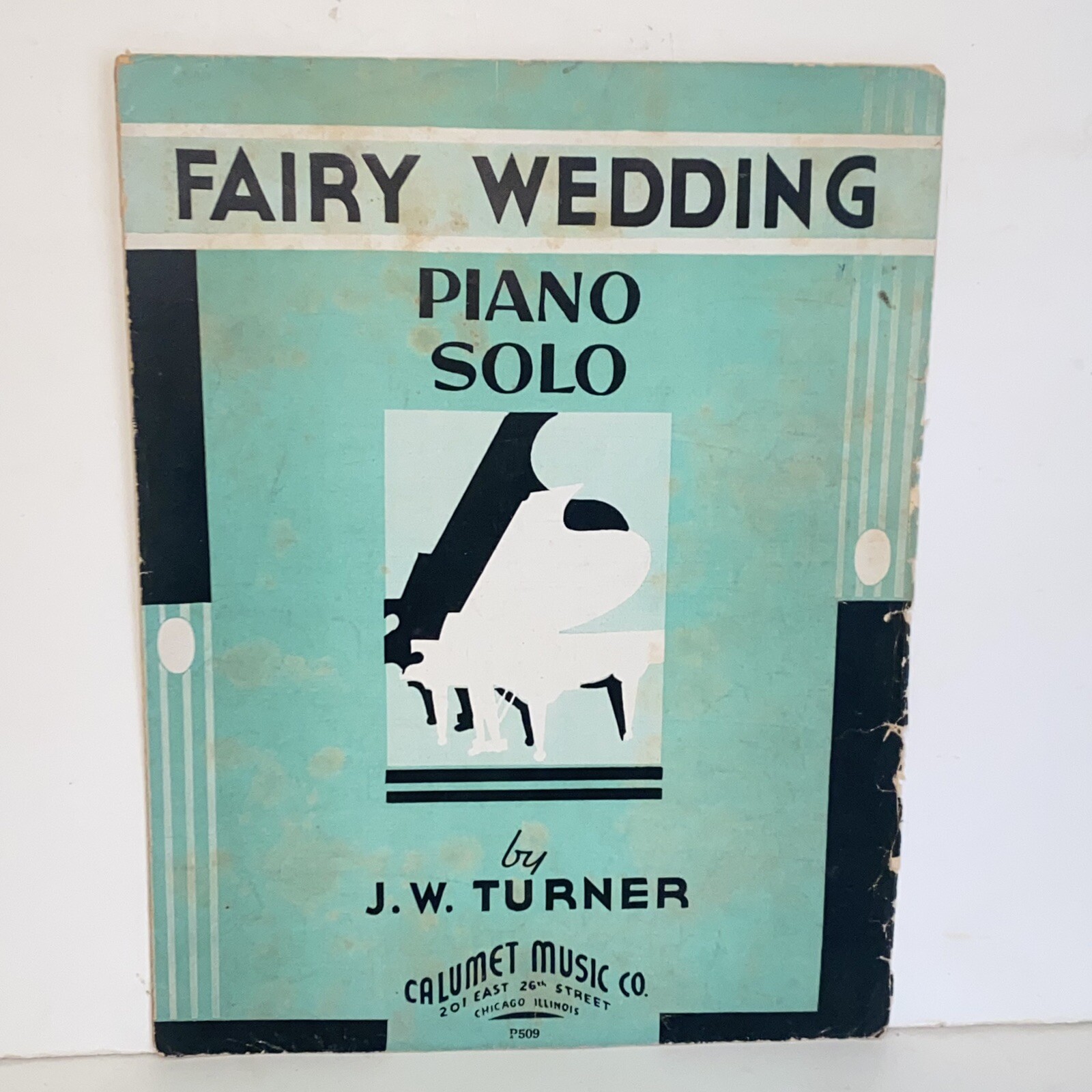 Vintage 1935 Fairy Wedding Piano Solo Sheet Music by J W Turner