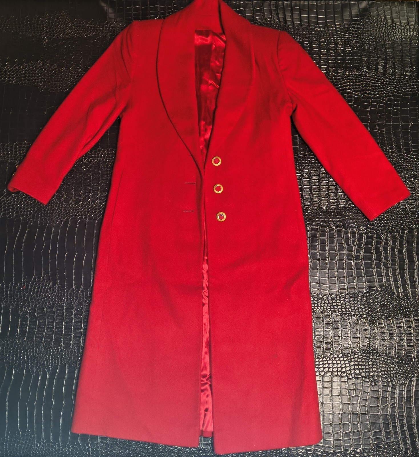 Fleurette Red Women\'s 100 % Cashmere coat Mint 