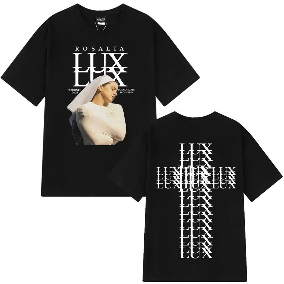 2 Sides Rosalía LUX 2026 Tour Double Sided T-Shirt S-5XL TH521
