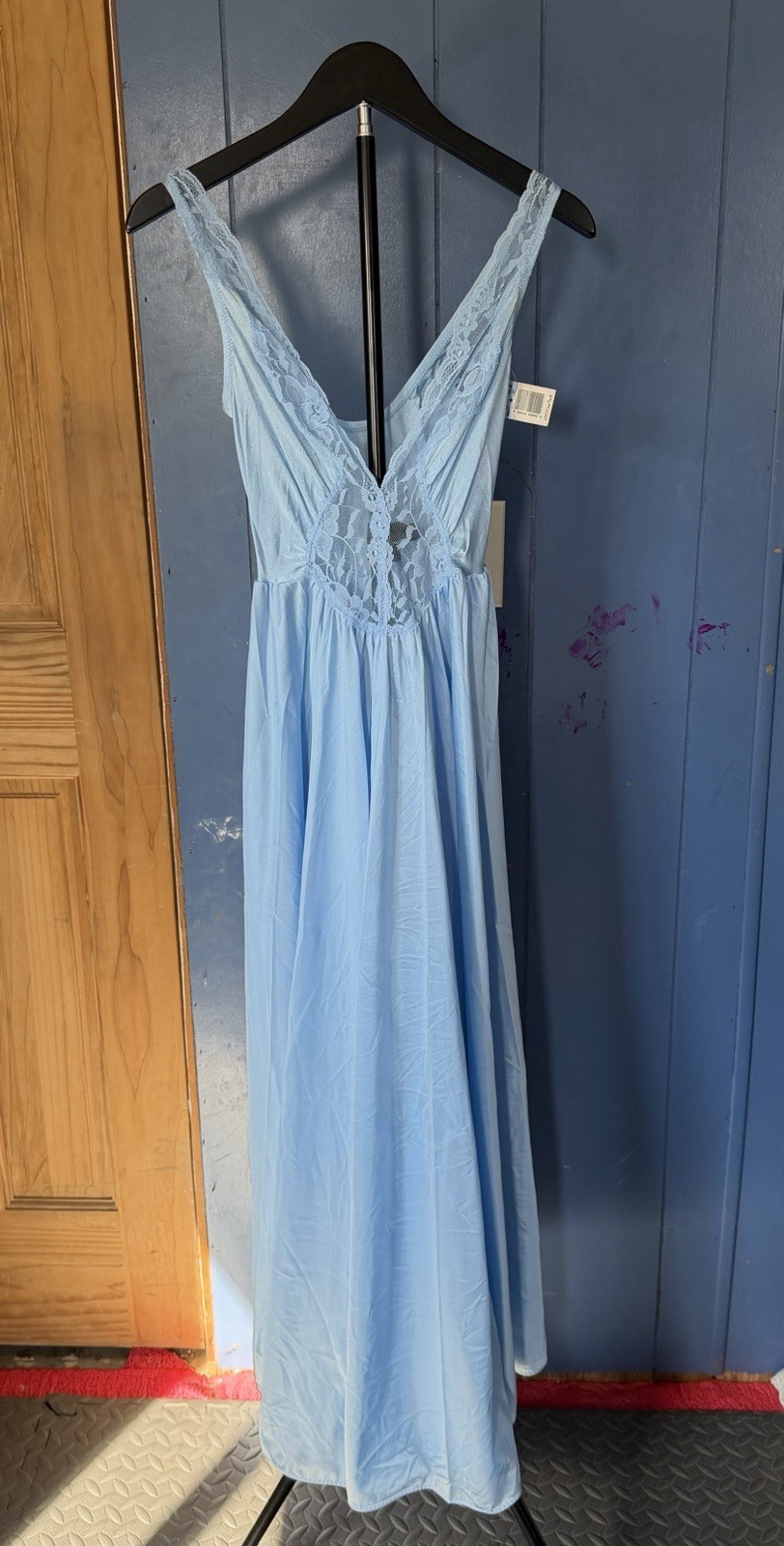 New - Olga Nightgown Negligee - Blue - Small - 9227