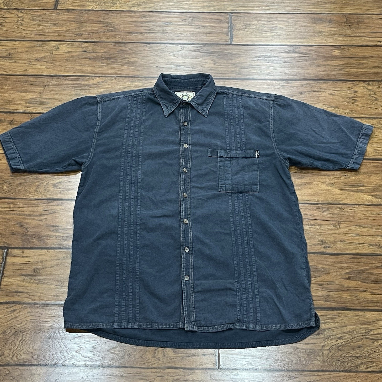 Scully Farthest Point Short Sleeve Button Shirt Mens XLT Tall Peruvian Cotton