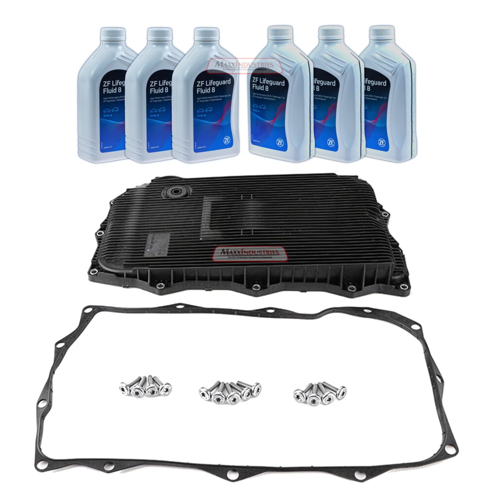 fits BMW Audi VW 8-speed Transmission Pan Filter Kit + 6-Liters ZF8 Fluid Gen