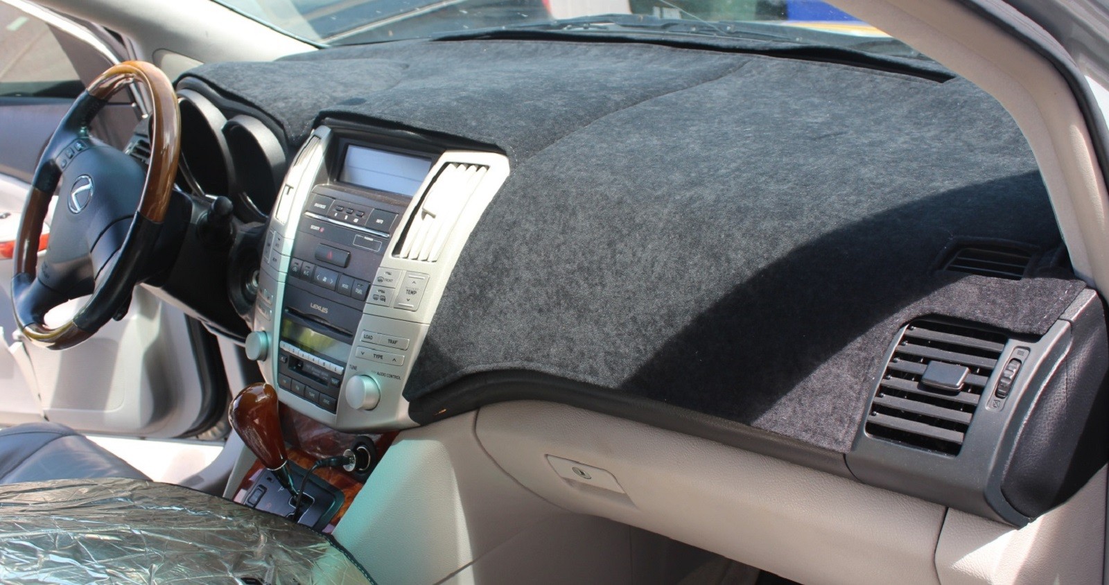 Hummer H2 2002-2007 Brushed Suede Dash Board Cover Mat Black