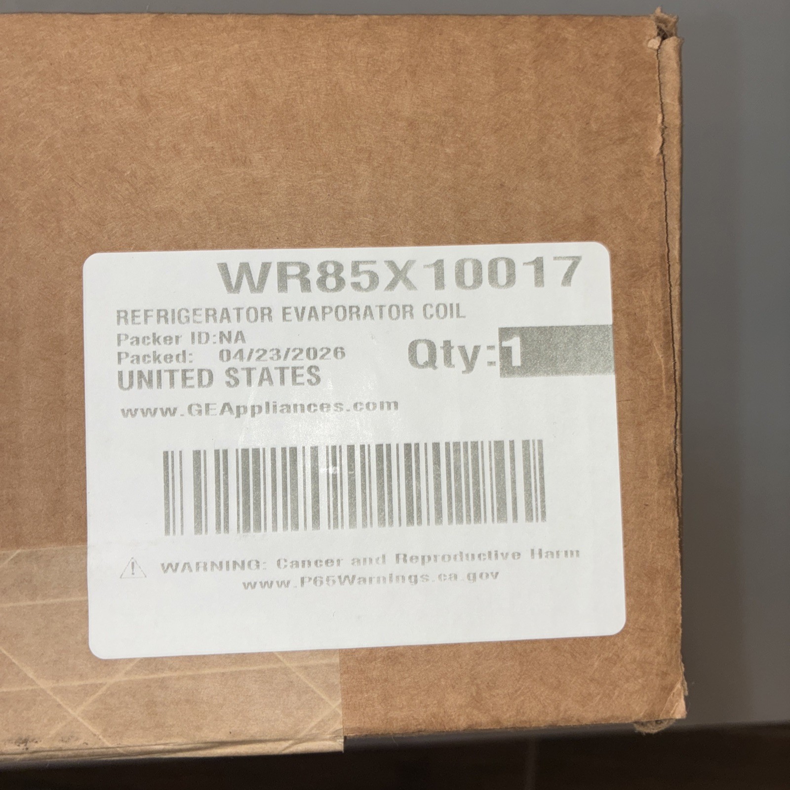OEM GE WR85X10017 REFRIGERATOR EVAPORATOR NEW