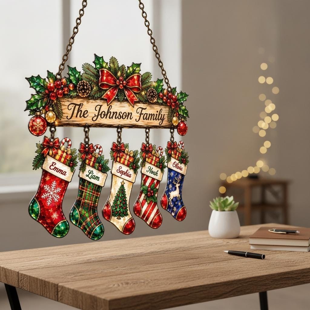 Personalized Christmas Family Suncatcher