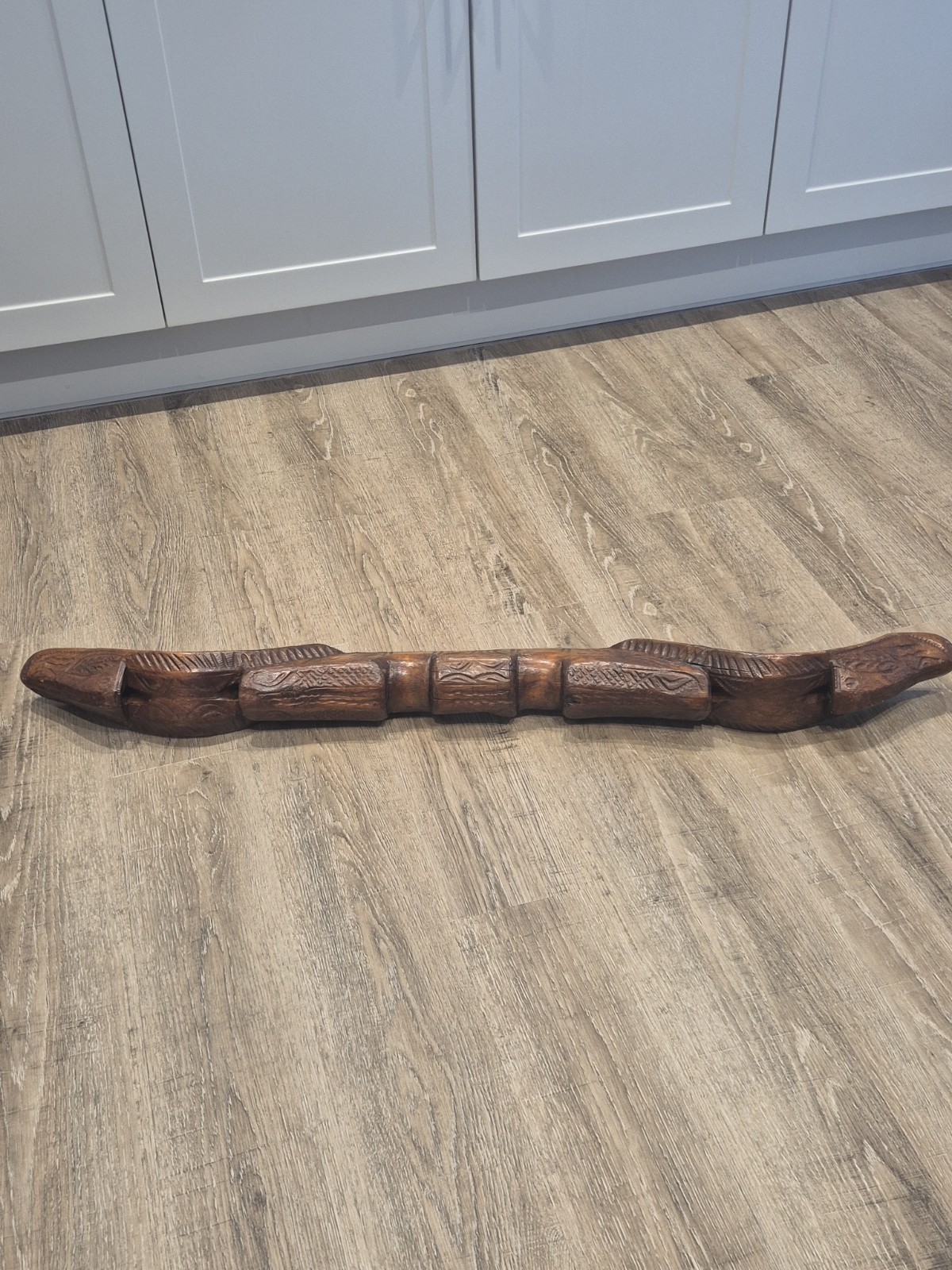 Antique Primitive Handmade Wooden Double Ox Oxen Yoke Carved 43 Antique Primitive Handmade Wooden Double Ox Oxen Yoke Carved 43
