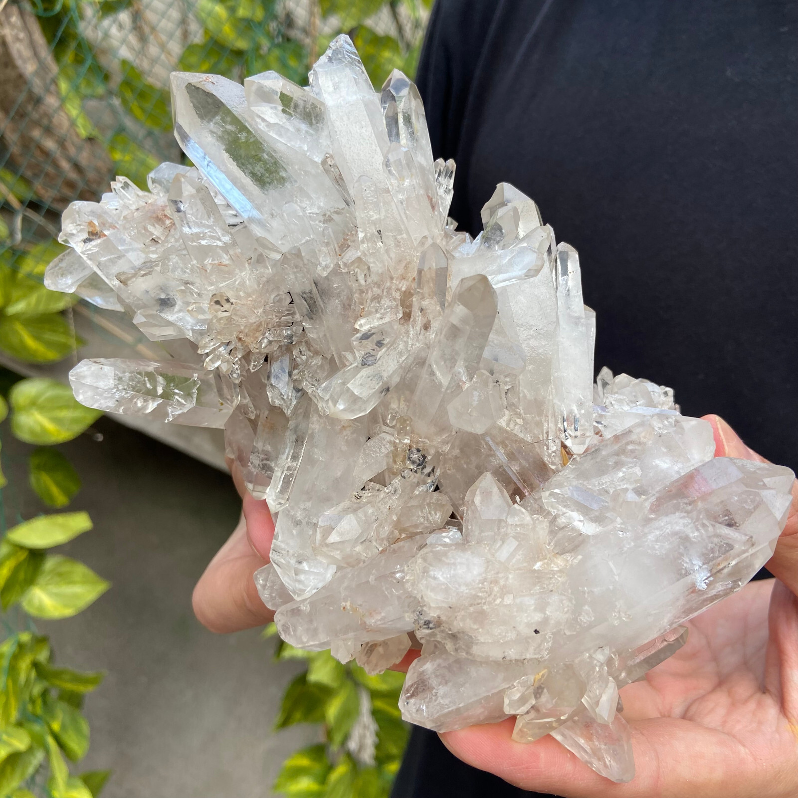 2.6lb A+Large Natural clear white Crystal Himalayan quartz cluster /mineralsls