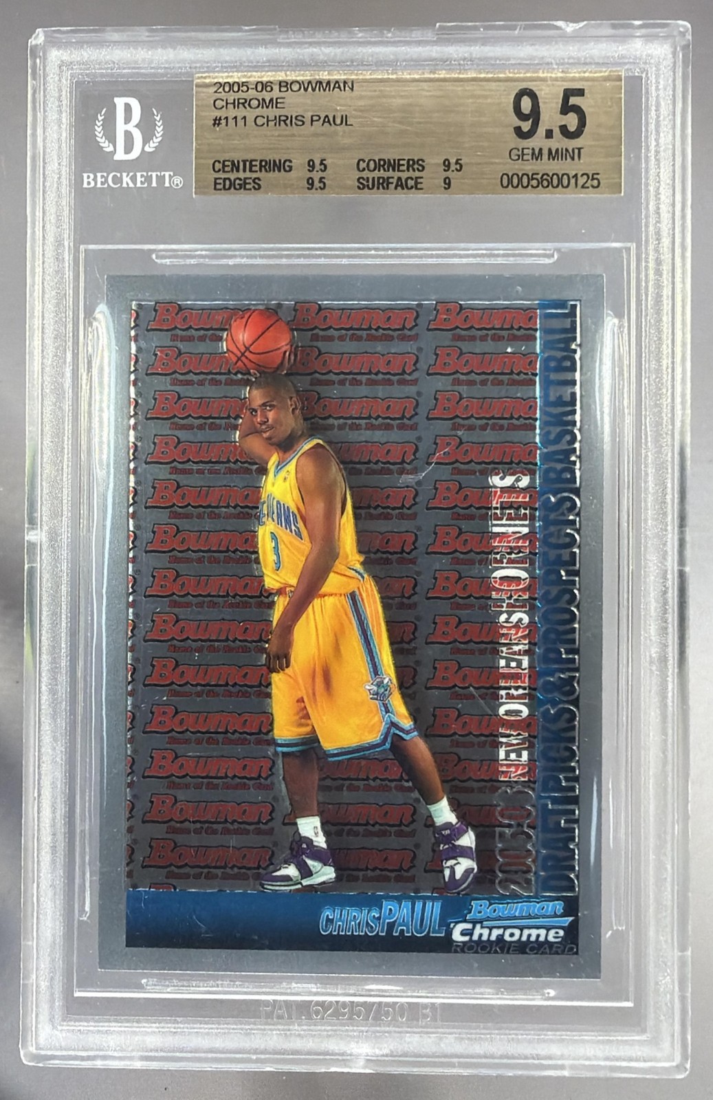 2005-06 Bowman Chris Paul Chrome RC BGS 9.5 #111 2005-06 Bowman Chris Paul Chrome RC BGS 9.5 #111