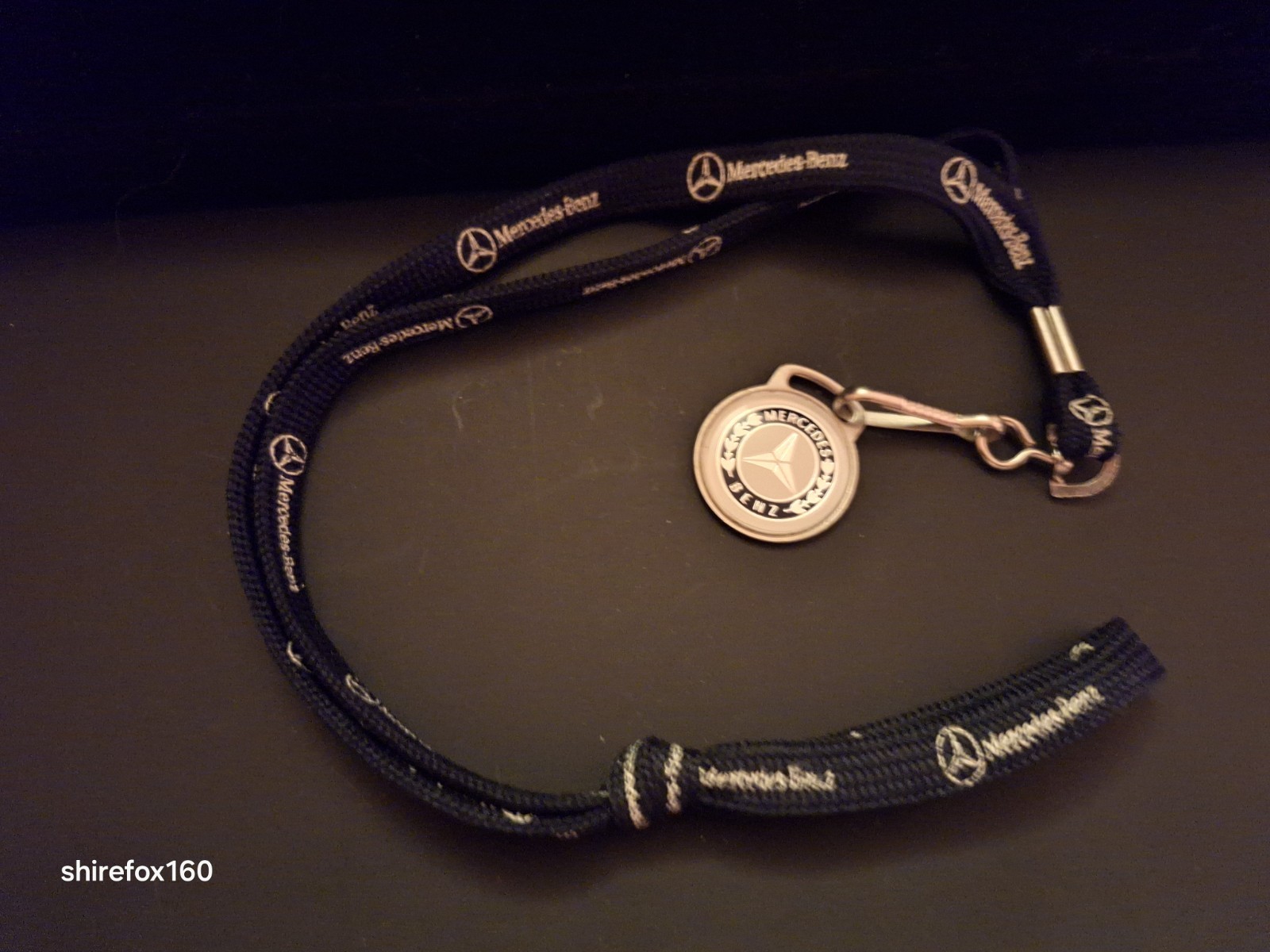 Vintage Mercedes Benz Keyfob Emblem on Lanyard