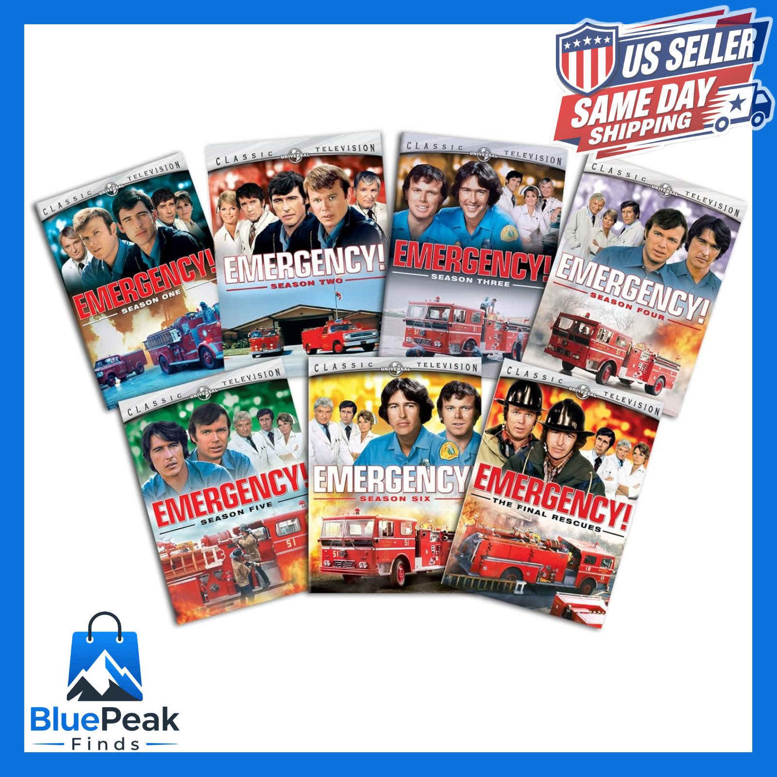 Emergency The Complete Series  | New Randolph Mantooth 32 Discs