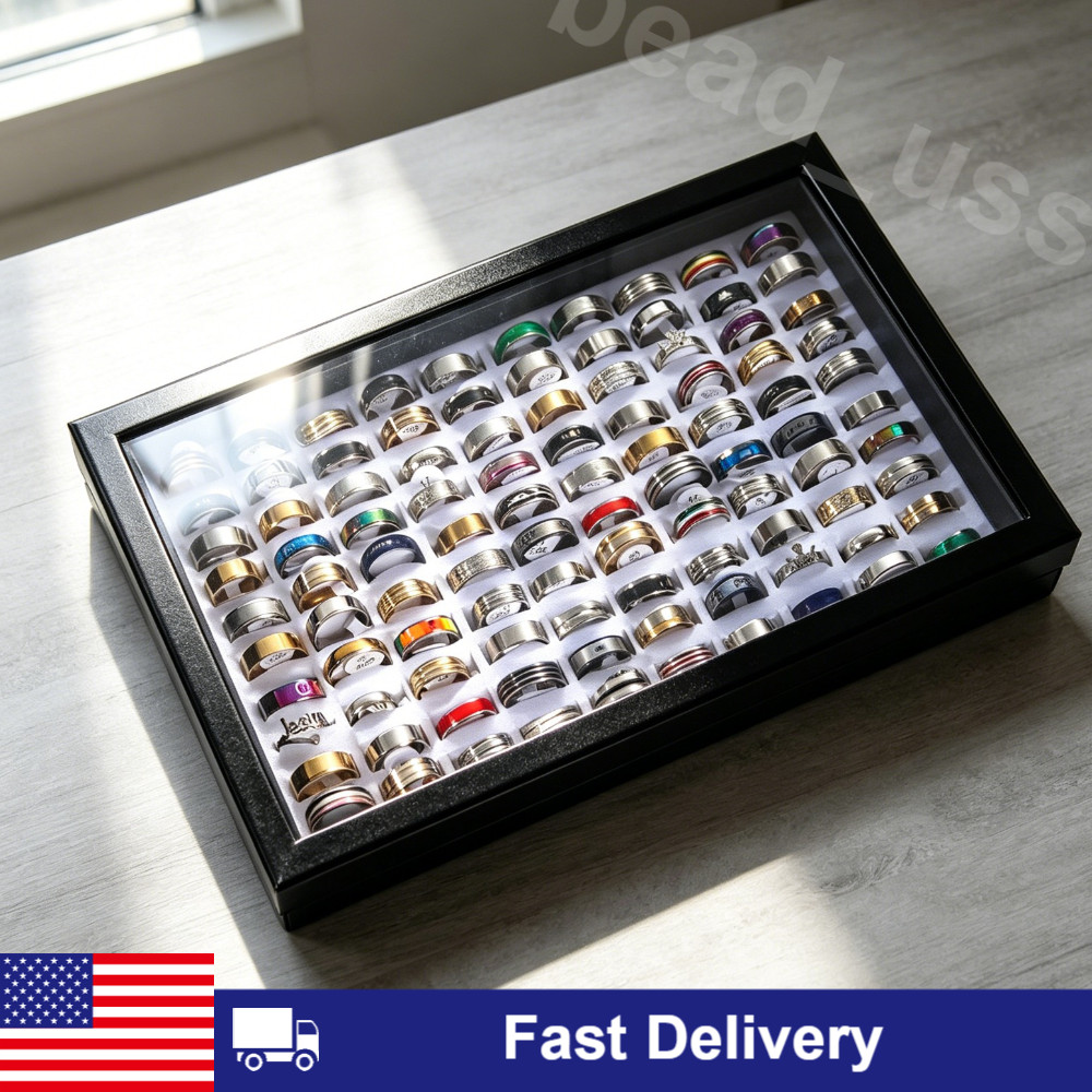 Wholesale 100pcs Mixed Rings Lot Bulk Finger Band Rings For Men Women Jewelry