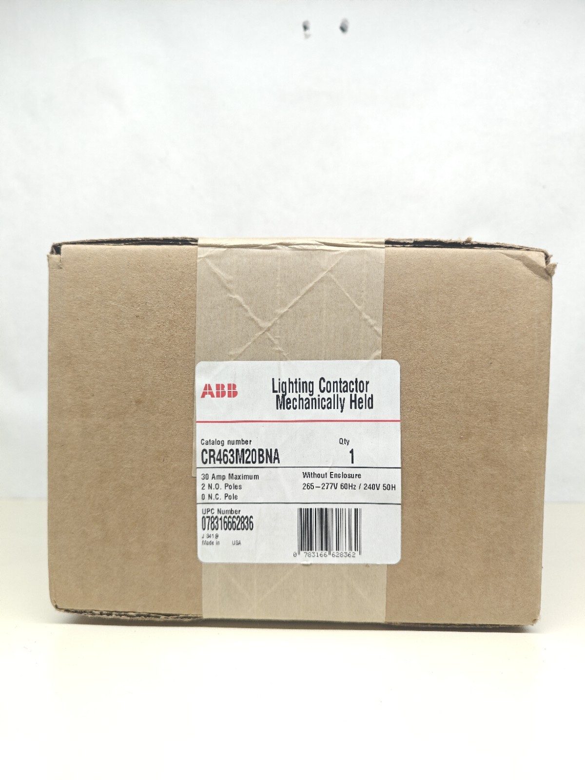 NEW ABB / GE  2 Pole Lighting Contactor CR463M20BNA Mechanically Held 30 Amp