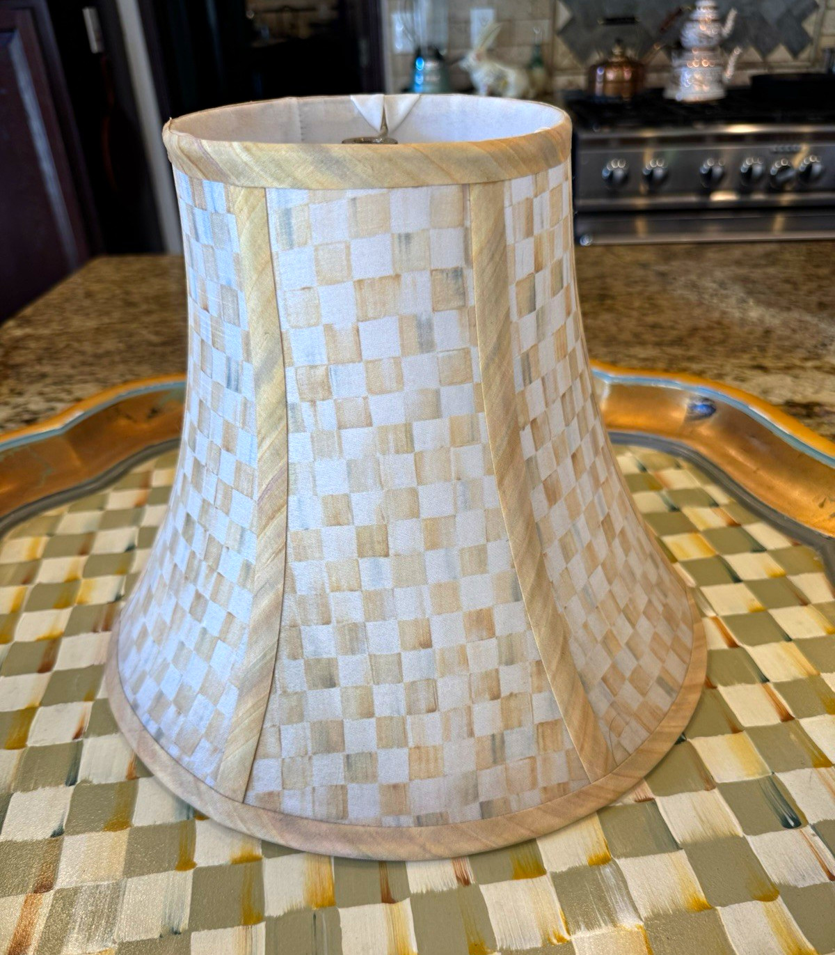 Mackenzie Childs parchment lamp shade 10” tall preowned 