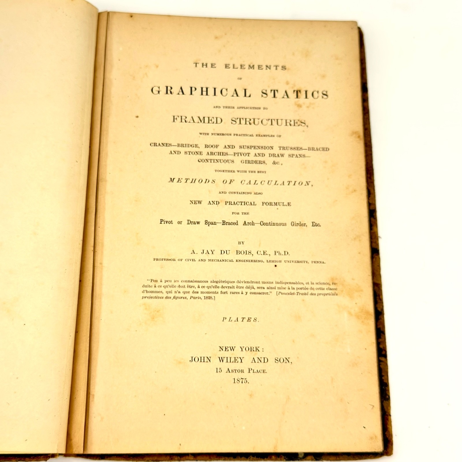 1875 The Elements of Graphical Statics Application by Du Bois, 1ST Edition READ